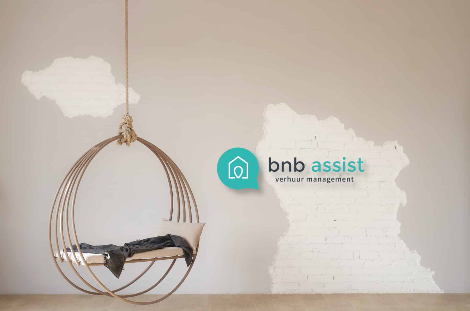Bnb assist logo in een design interieur